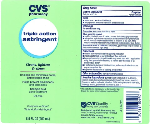 CVS Triple Action Astringent 포장
