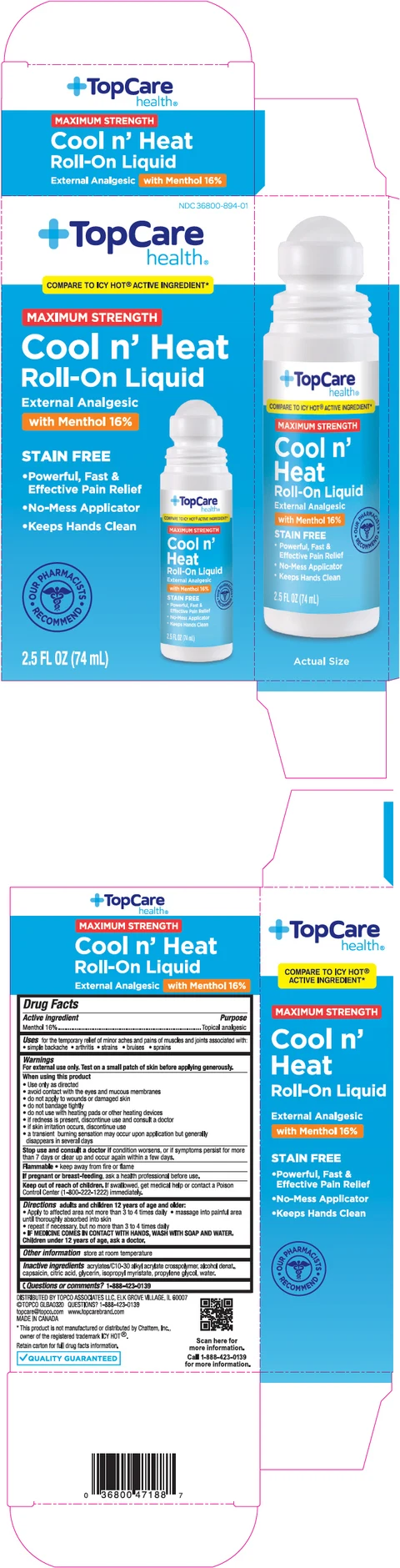 TopCare Maximum Strength Pain RelievingAnalgesic packaging