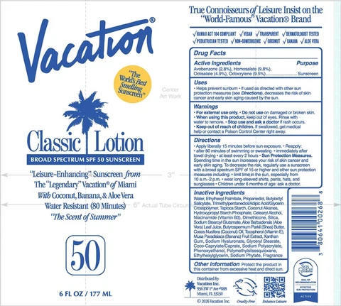 Vacation SPF 50 Classic 포장