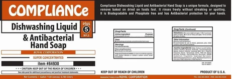 COMPLIANCE DISHWASHING LIQUID packaging