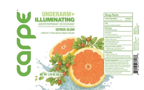 UnderarmPlus Illuminating Citrus Glow 포장