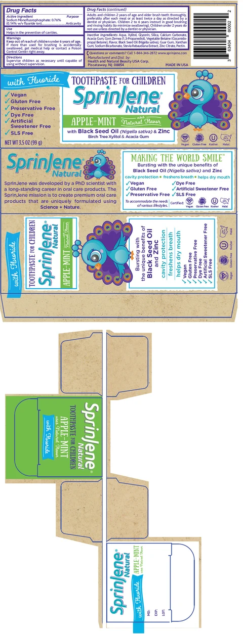 SprinJene Natural Apple-Mint / SprinJene Natural Watermelon packaging
