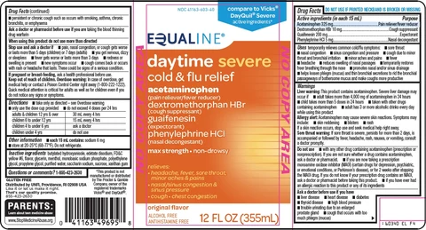 equaline daytime severe cold and flu relief packaging