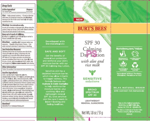 Burts Bees Calming DaySPF30 packaging