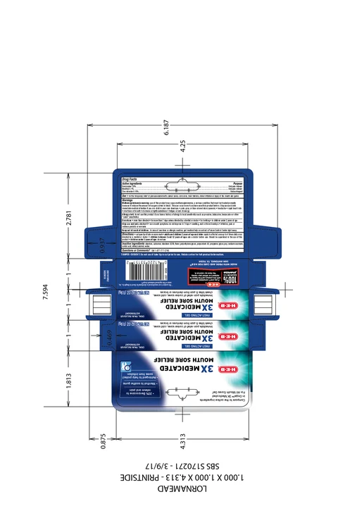 3x Medicated Mouth Sore Gel 포장