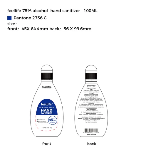 100 ml label