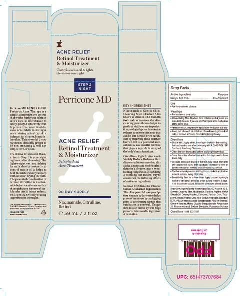 Acne Relief Retinol Treatment and Moisturizer packaging