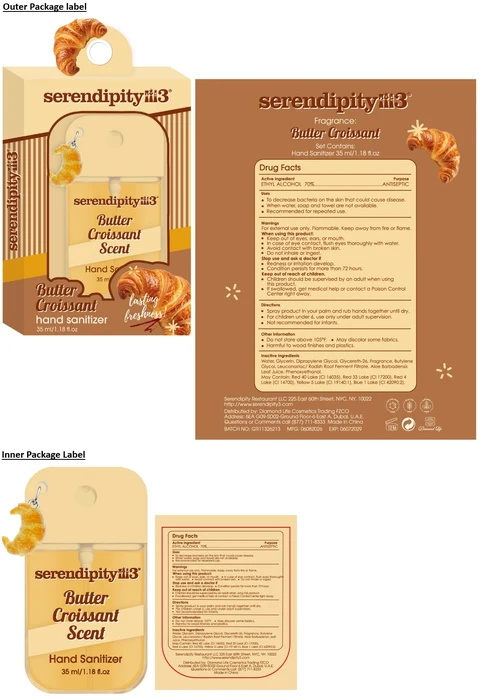 serendipity3 Hand Sanitizer Butter Croissant Scent 포장