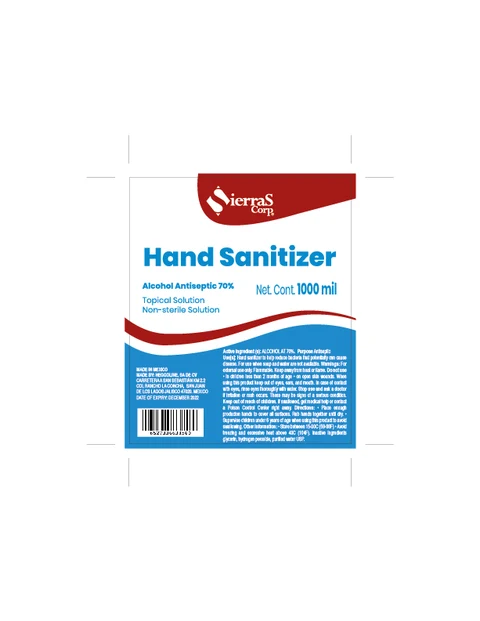 Hand Sanitizer packaging