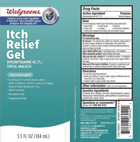 Walgreens Stop Itch Gel packaging