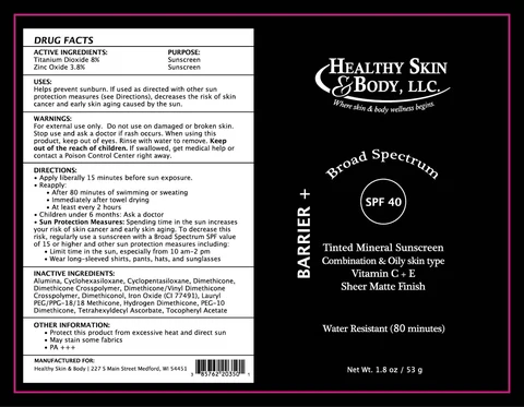 Barrier Plus Tinted Mineral Sunscreen 포장