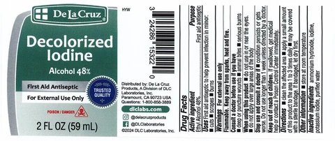 De La Cruz Decolorized Iodine 포장