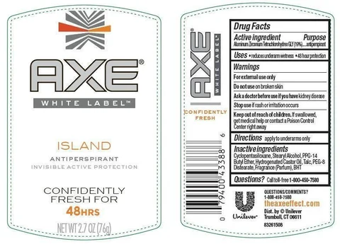 Axe Island Antiperspirant Deodorant 포장