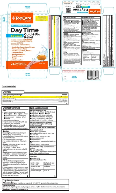 DayTime SEVERE Cold and Flu Relief SOFTGELS 포장