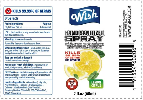 Wish Ultra slim hand sanitizer packaging