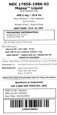 Childrens MAPAP Acetaminophen packaging