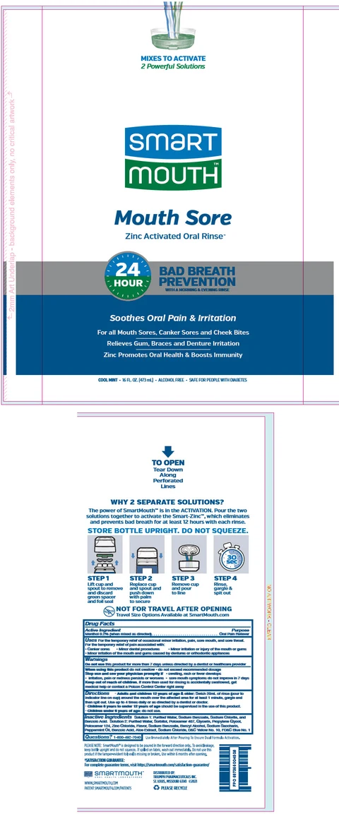 SmartMouth Mouth Sore Zinc Activated Formula 포장