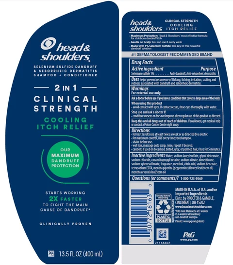 Head and Shoulders 2in1 Clinical Strength Cooling Itch Relief packaging