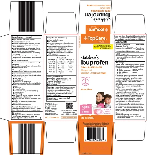 topcare childrens ibuprofen 포장
