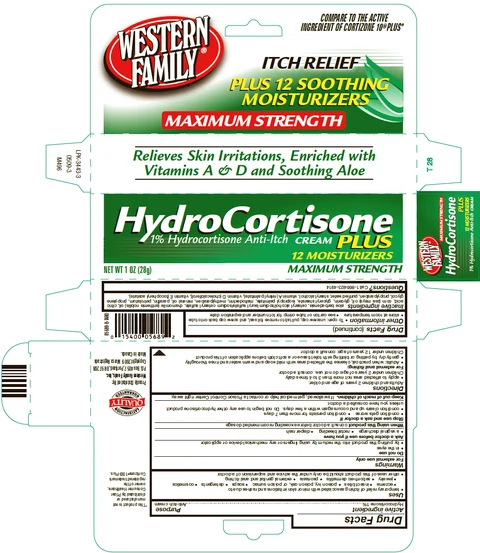 Western Family HydroCortisone Plus 12 Moisturizers packaging