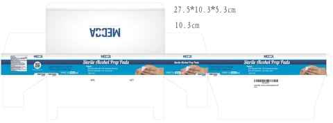 Sterile Alcohol Prep Pads packaging