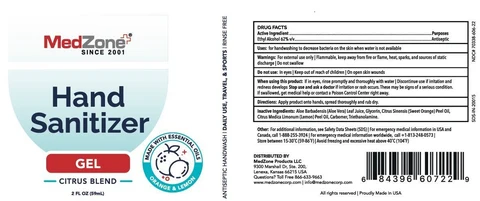 Hand Sanitizer Citrus Blend packaging