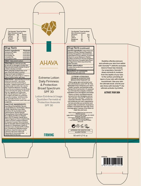 AHAVA Extreme Daily Firmness And Protection Broad Spectrum SPF30 포장