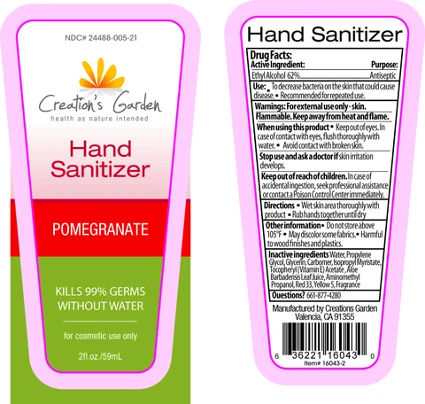 Creations GardenPomegranate Hand Sanitizer 포장