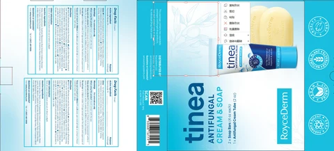 RoyceDerm tinea ANTIFUNGAL .cream. and .soap. 포장