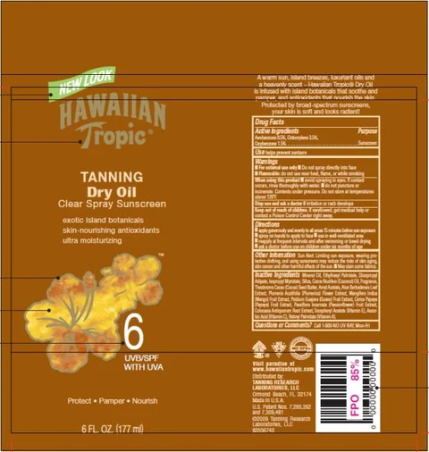 Hawaiian Tropic Tanning Dry SPF 6 packaging