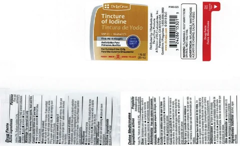 De La Cruz Tincture of Iodine 포장