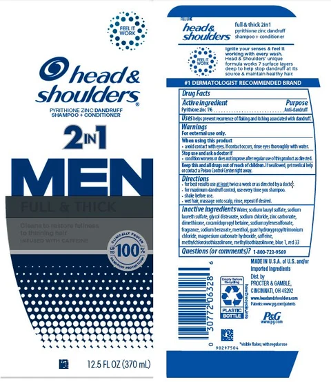 Head and Shoulders 2in1 Men Advanced Series Full and Thick packaging