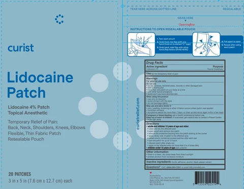 Curist Lidocaine PatchMaximum Strength 포장