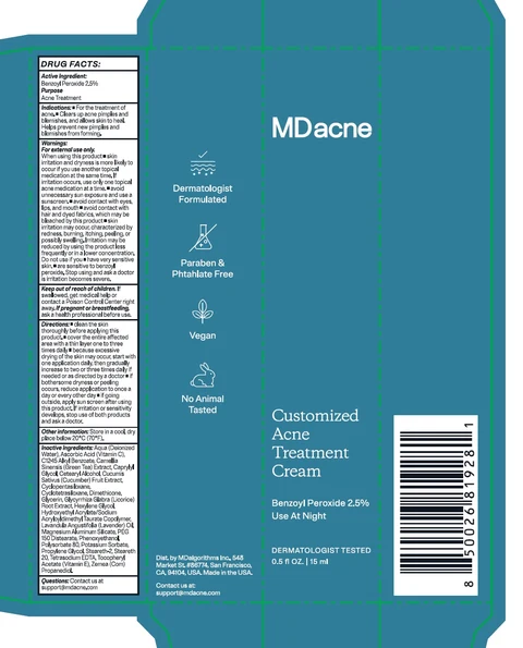 MDacne Customized Acne Treatment Benzoyl Peroxide 포장