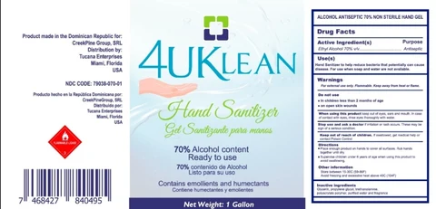 4 UKLEAN Hand Sanitizer 포장