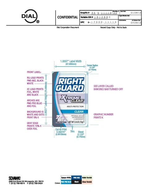 Right Guard Xtreme ClearClean packaging