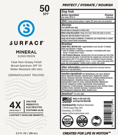 Surface Sun SPF 50 Mineral 포장