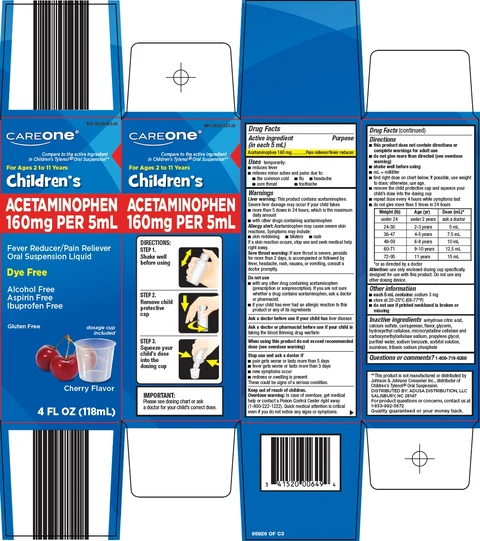 CareOne Childrens Acetaminophen 포장