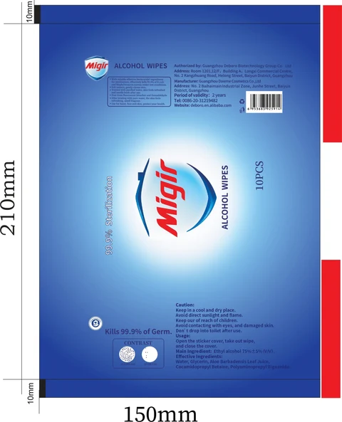 Wipes / Hand sanitizer gel packaging