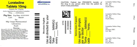 Loratadine packaging
