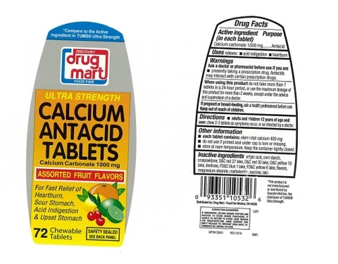 Ultra Strength Antacid Assorted Fruit 포장
