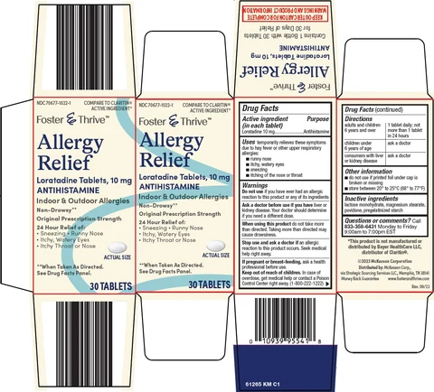 foster and thrive allergy relief packaging
