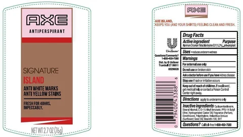 Axe Signature Island Antiperspirant Deodorant 포장