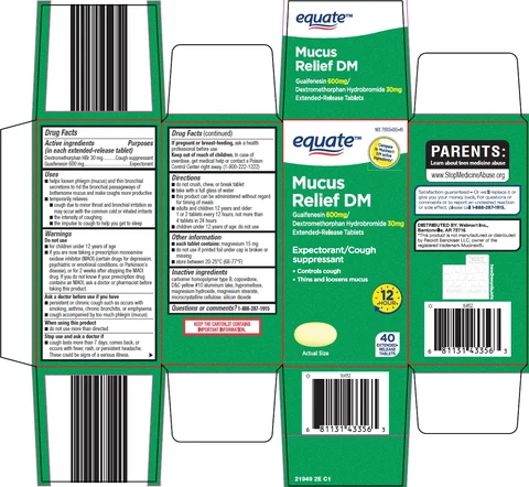 equate mucus relief dm packaging
