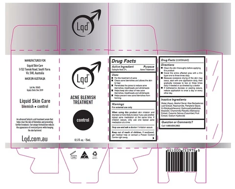 Lqd ACNE BLEMISH TREATMENT control packaging