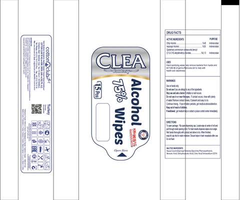Clea Fantasy Alcohol Wipes packaging