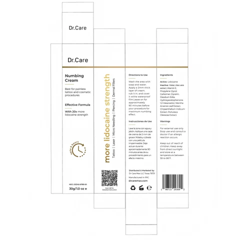 5% Dr.care Numb cream 포장