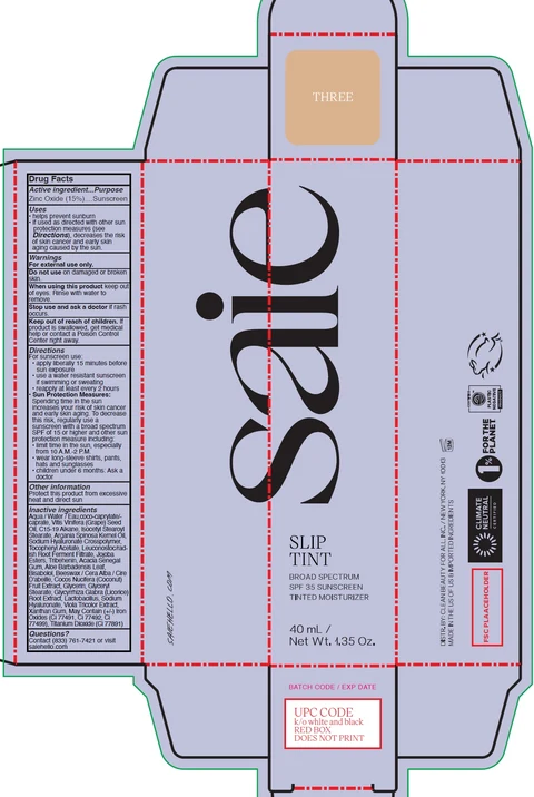 Slip Tint Broad Spectrum SPF 35 Sunscreen Tinted Moisturizer Shade Three 포장