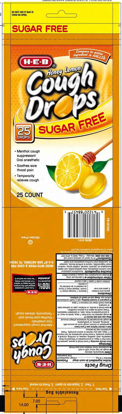 SF Honey Lemon Cough Drop 포장