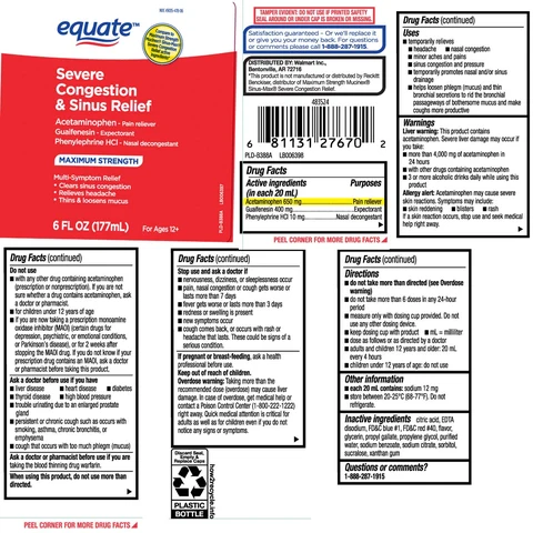 Severe Congestion and Sinus ReliefMaximum Strength 포장
